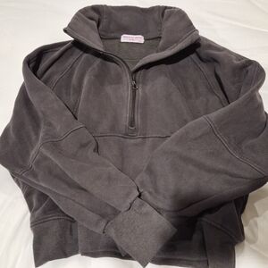 Cozy Charcoal Quarter-Zip Sweatshirt